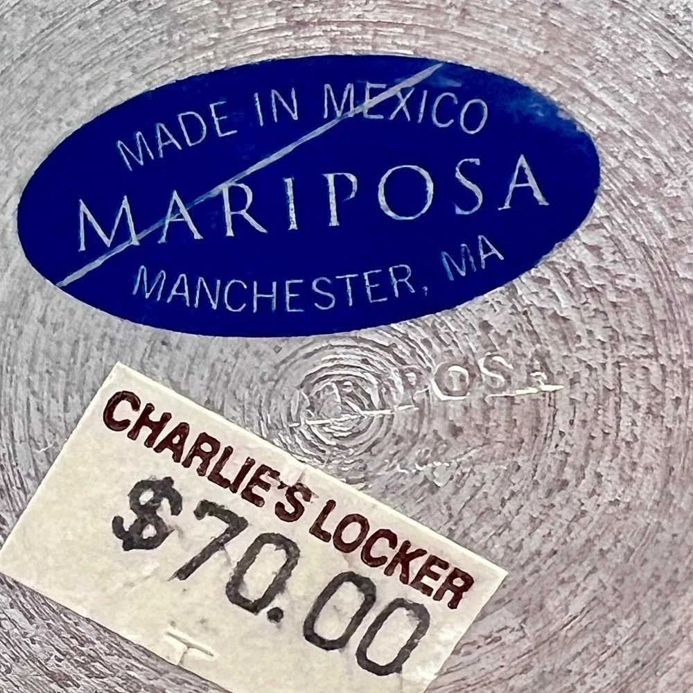Mariposa Wine Chiller Bottle Coaster Silver Palm Tree Recycled Aluminum Exc